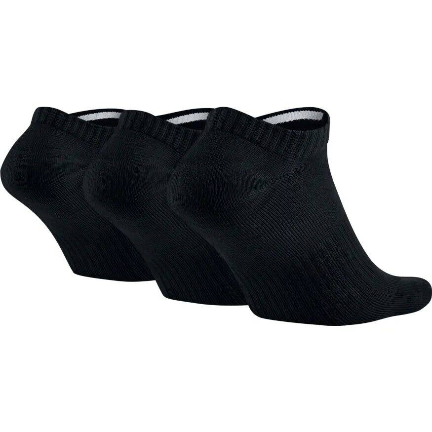Nike SB Essential No Show Socks - Black/White Lrg