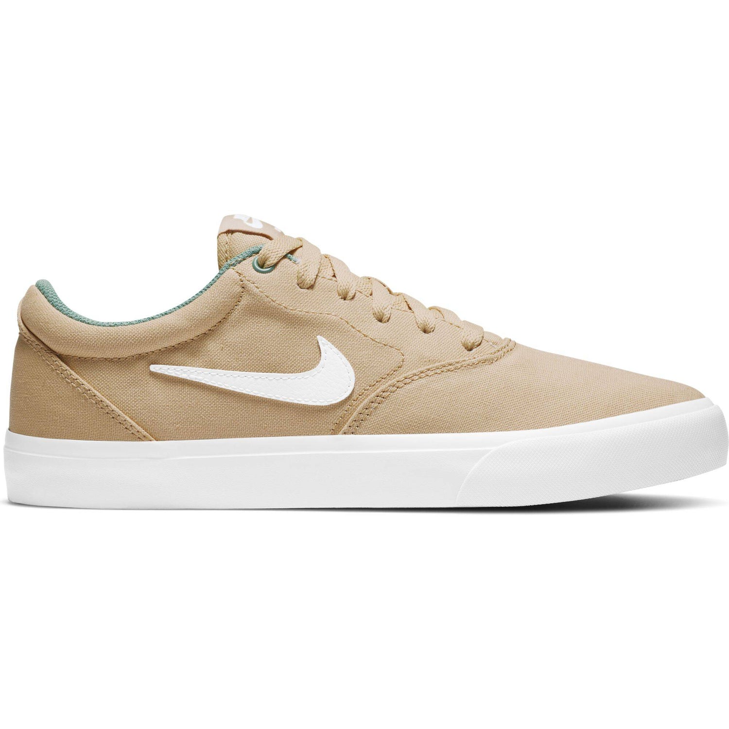 Nike SB Charge Canvas Skate Shoes - Sesame/White-Healing Jade-White UK 9