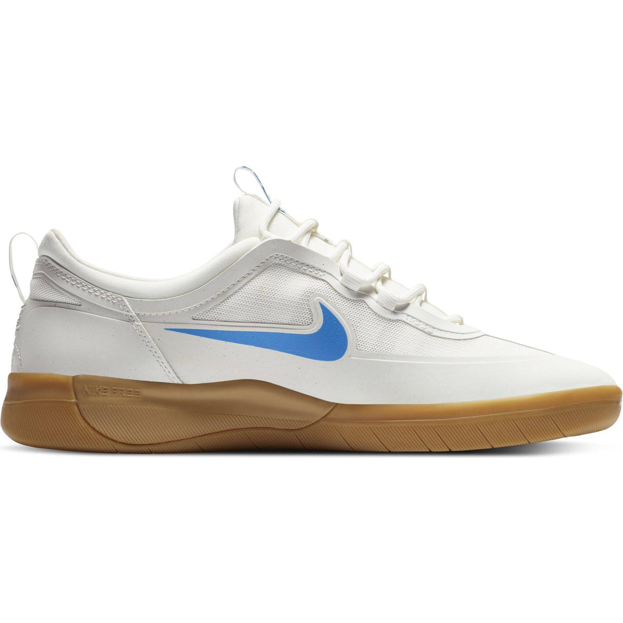 Nike SB Nyjah Free 2.0 Skate Shoes - Summit White/Lt Photo Blue UK 6