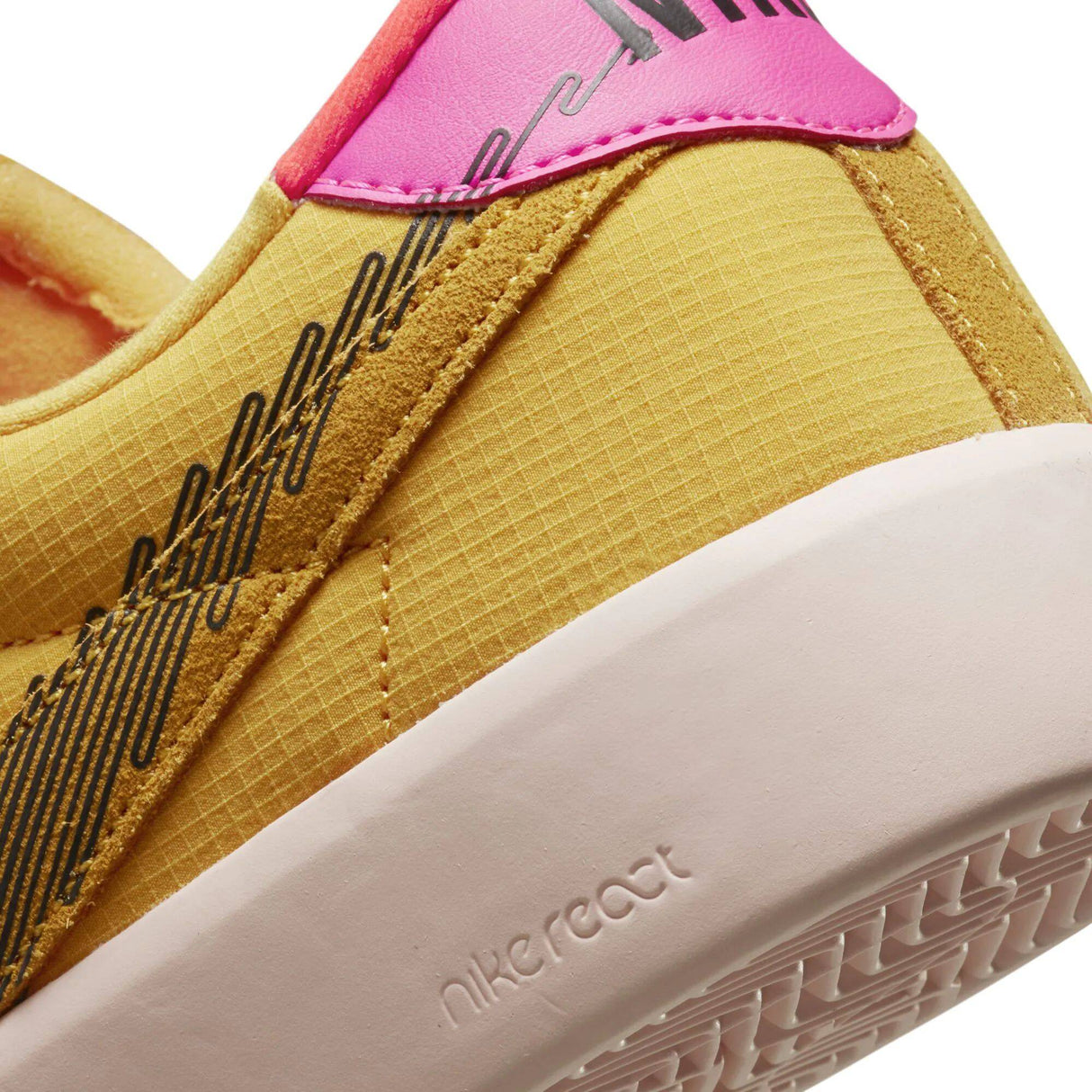 Nike SB Bruin React T Skate Shoes - Pollen/Black-Pale Coral
