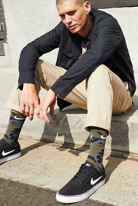 Nike SB Chron 2 Skate Shoes - Black/White-Black