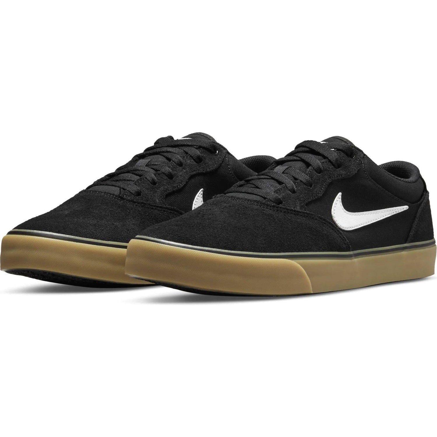 Nike SB Chron 2 Skate Shoes - Black/White-Black-Gum Light Brown