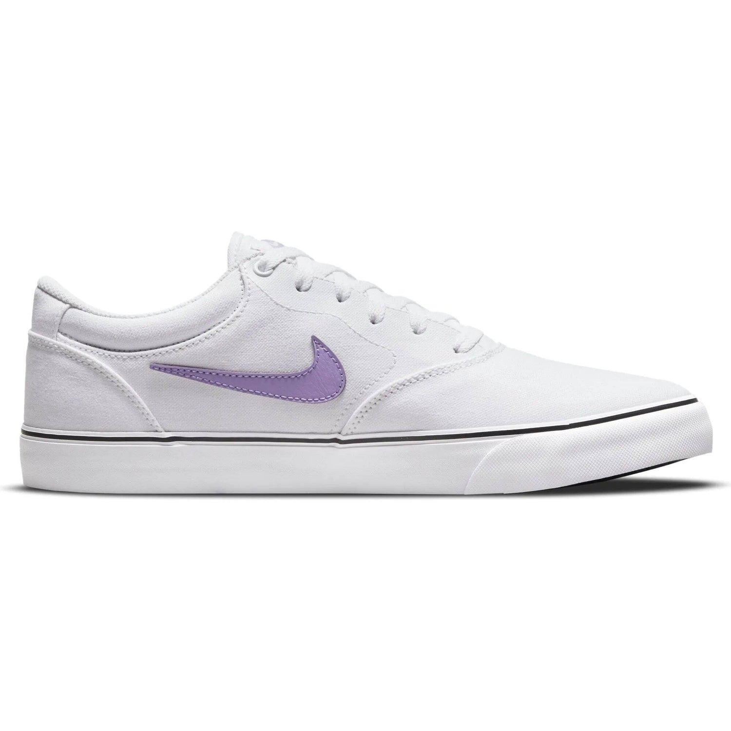 Nike SB Chron 2 Canvas Skate Shoes - White/Lilac-White-Black