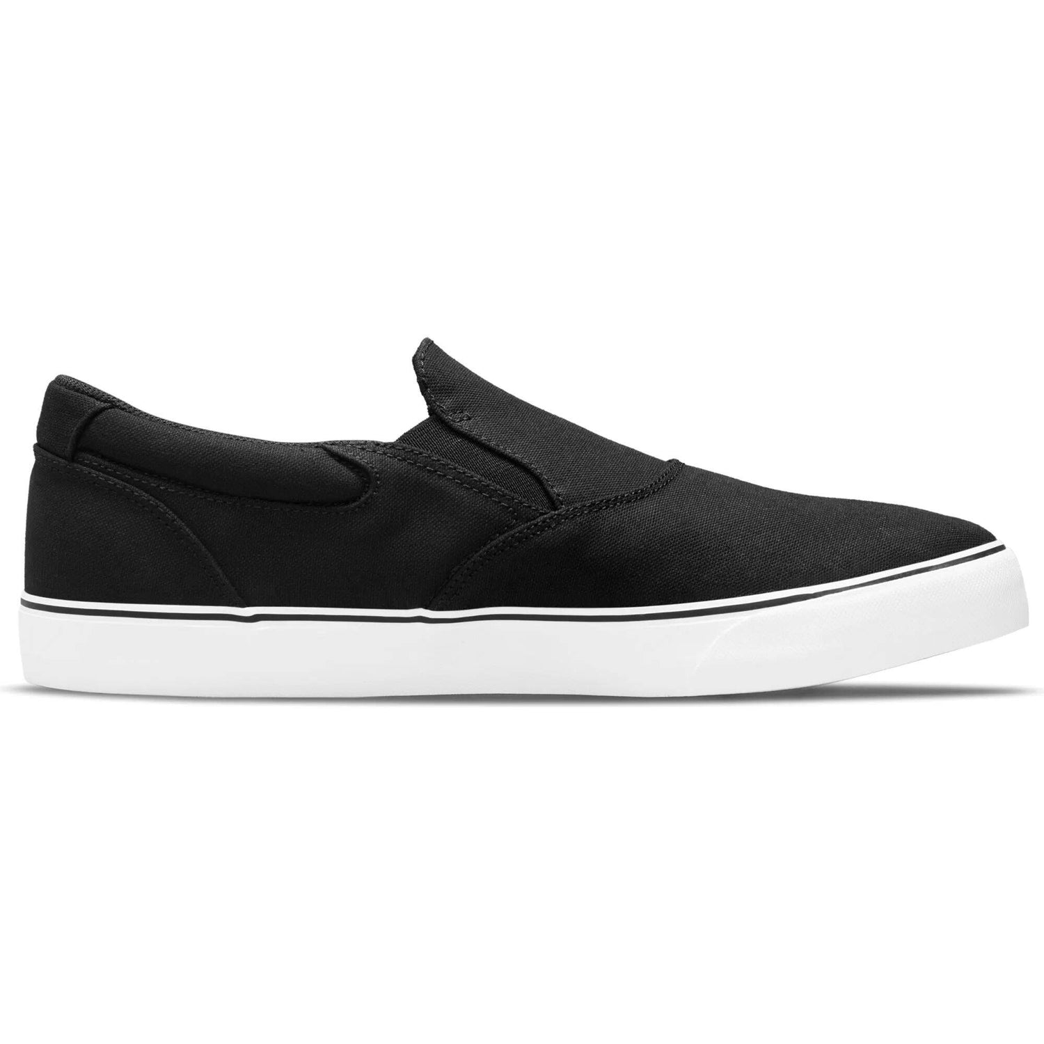 Nike SB Chron 2 Slip Skate Shoes - Black/White-Black-Black