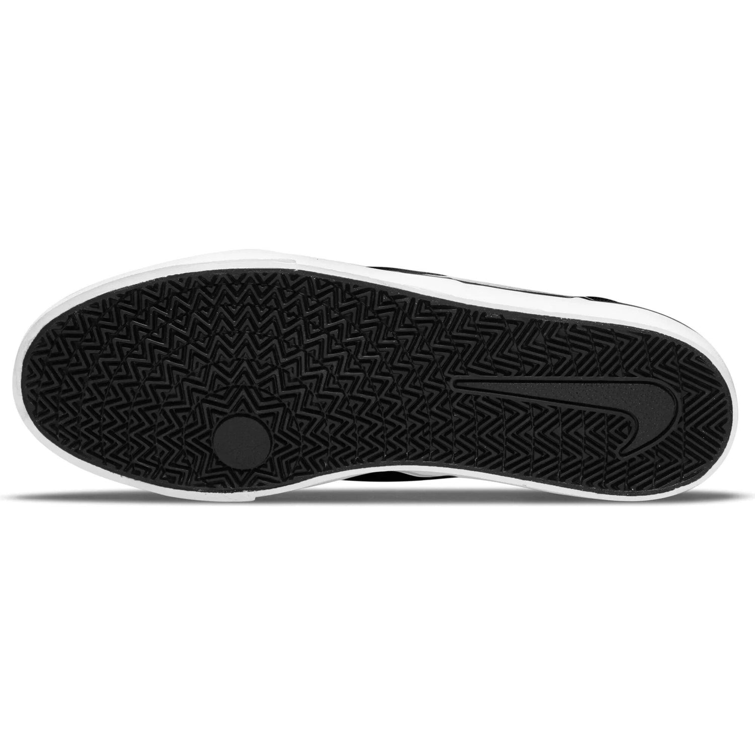 Nike SB Chron 2 Slip Skate Shoes - Black/White-Black-Black