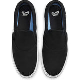 Nike SB Chron 2 Slip Skate Shoes - Black/White-Black-Black