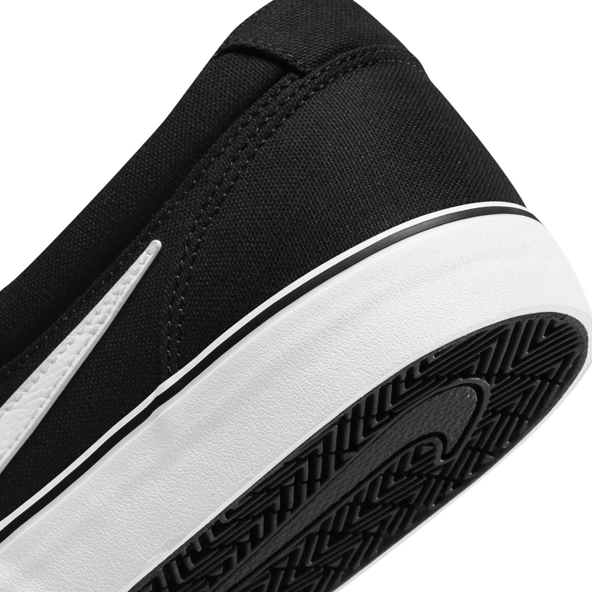 Nike SB Chron 2 Slip Skate Shoes - Black/White-Black-Black