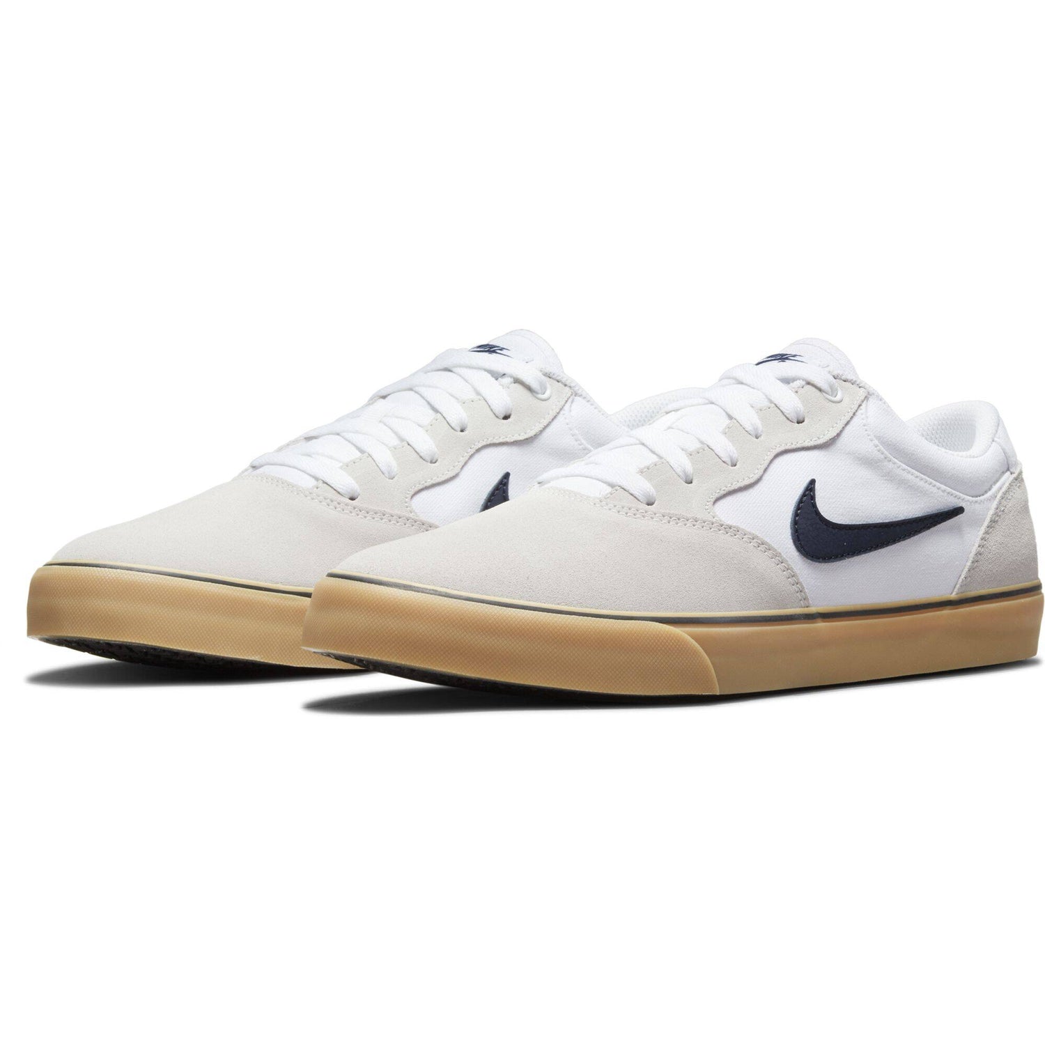 Nike SB Chron 2 Skate Shoes - White/Obsidian-White-Gum Light Brown