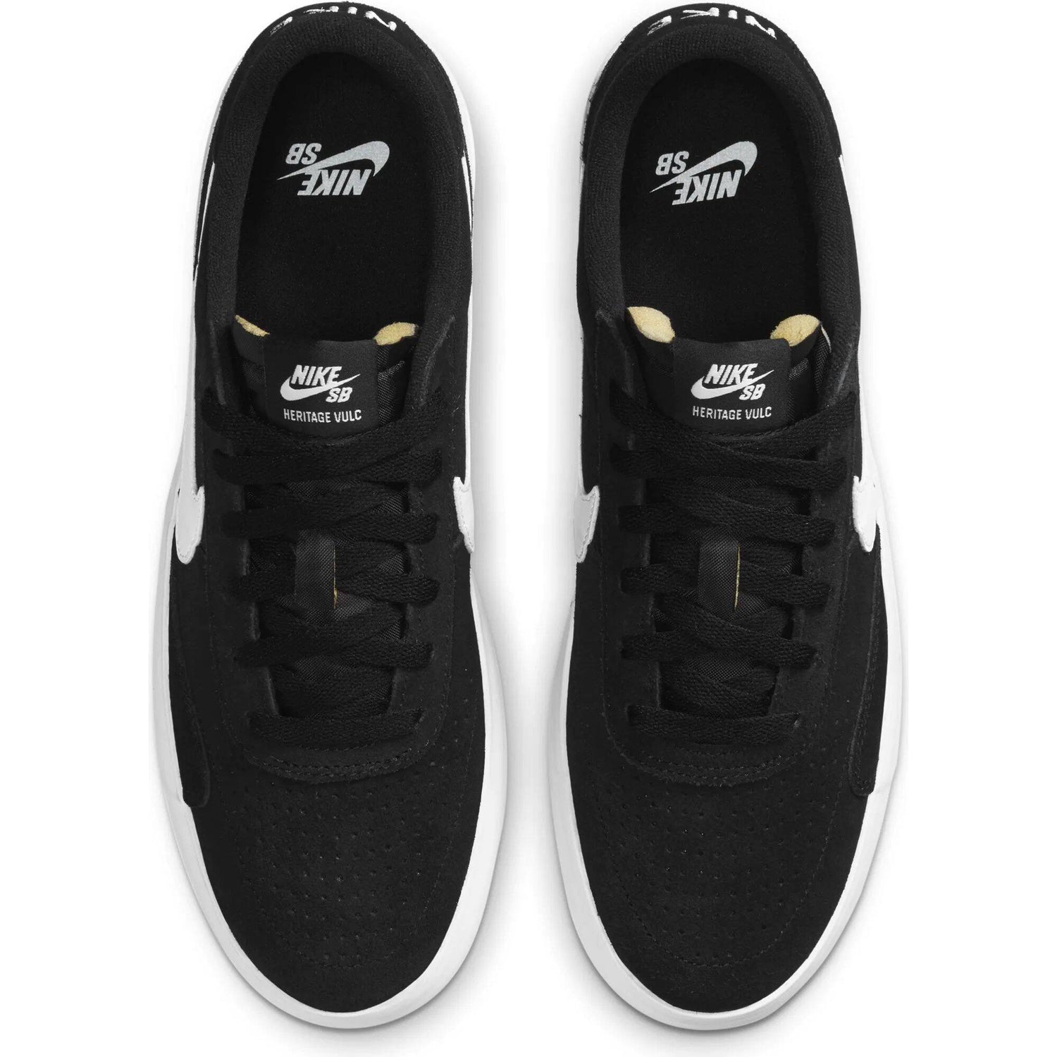 Nike SB Heritage Vulc Skate Shoes - Black/White-Black-White