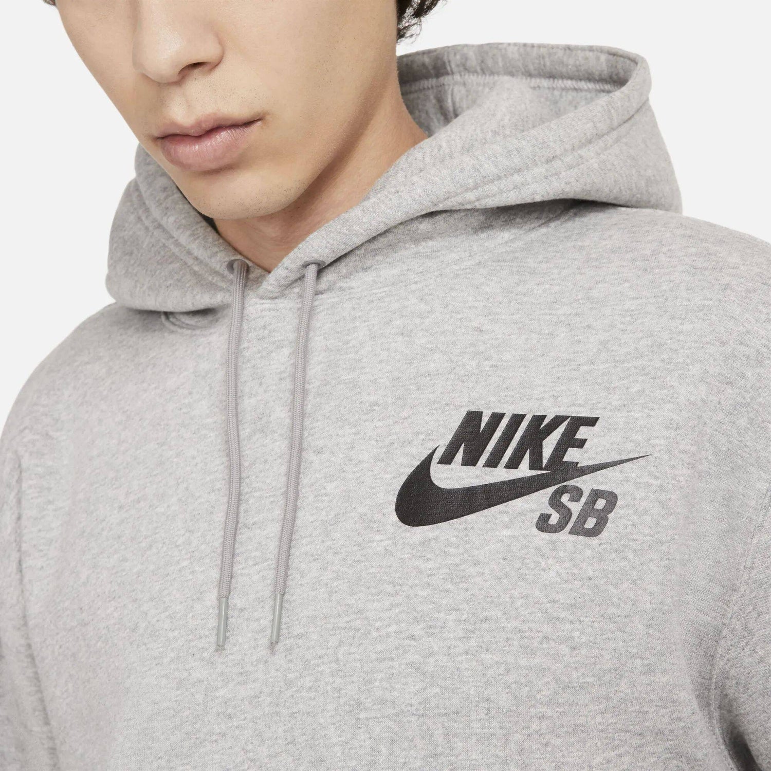 Nike SB Icon Essential Hoodie - Dark Grey Heather/Black