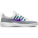 Nike SB Nyjah Free 2 Skate Shoes - Wof Grey/Fierce Purple-Bright Spruce