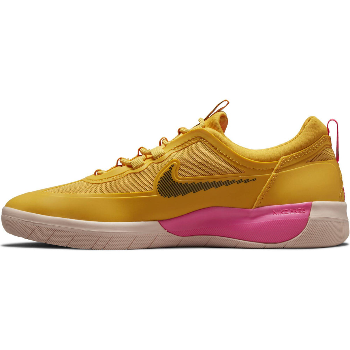 Nike SB Nyjah Free 2 Skate Shoes - Pollen/Black-Pink Blast