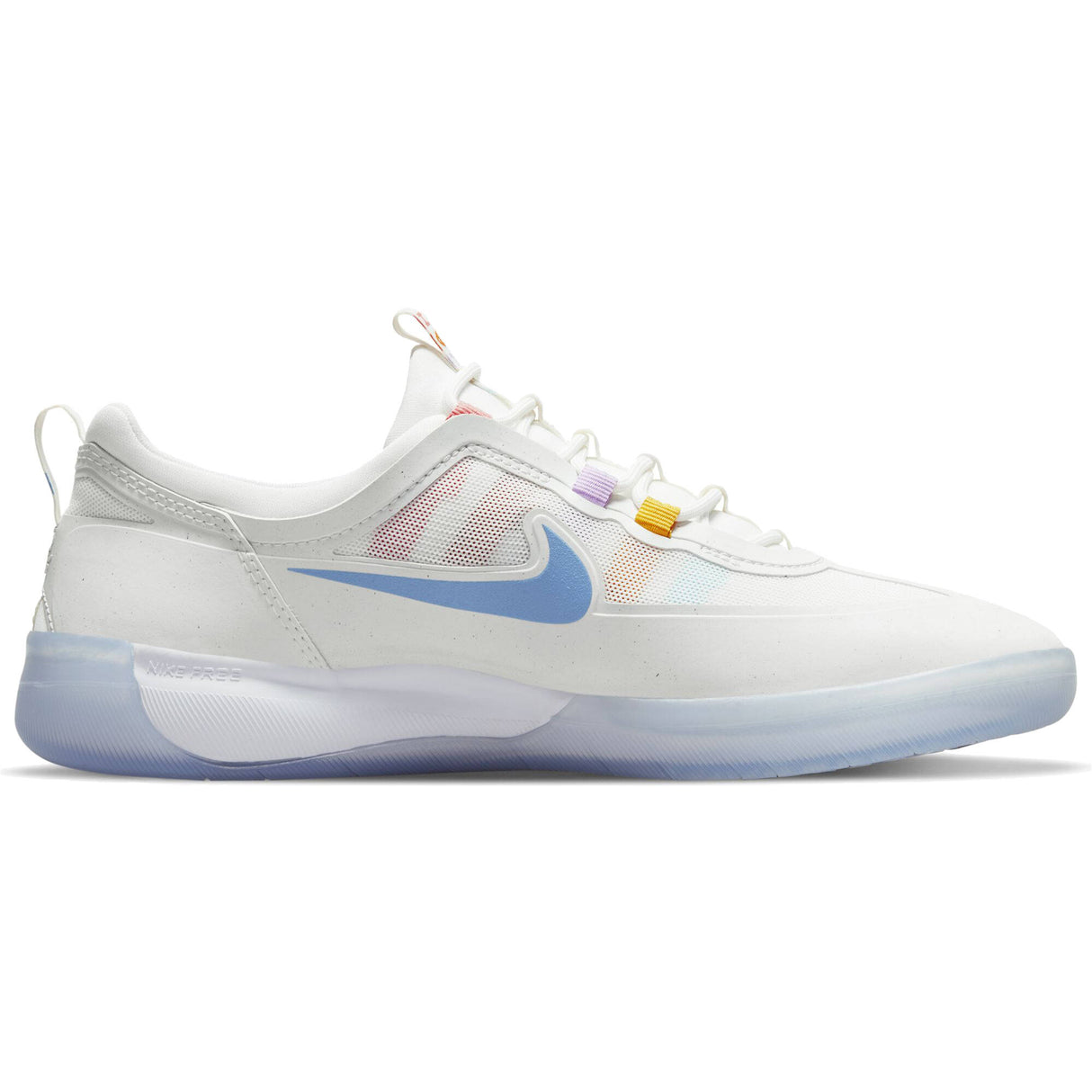Nike SB Nyjah Free 2 Skate Shoes - Summit White/Coast-Pink Salt-Lilac