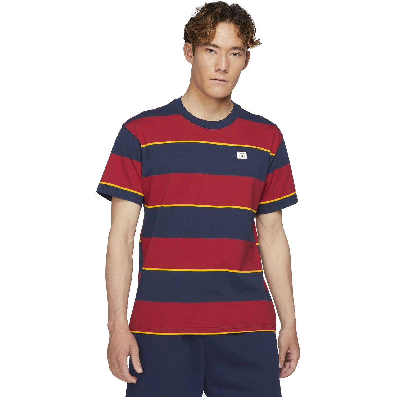 Nike SB Striped T Shirt - Midnight Navy