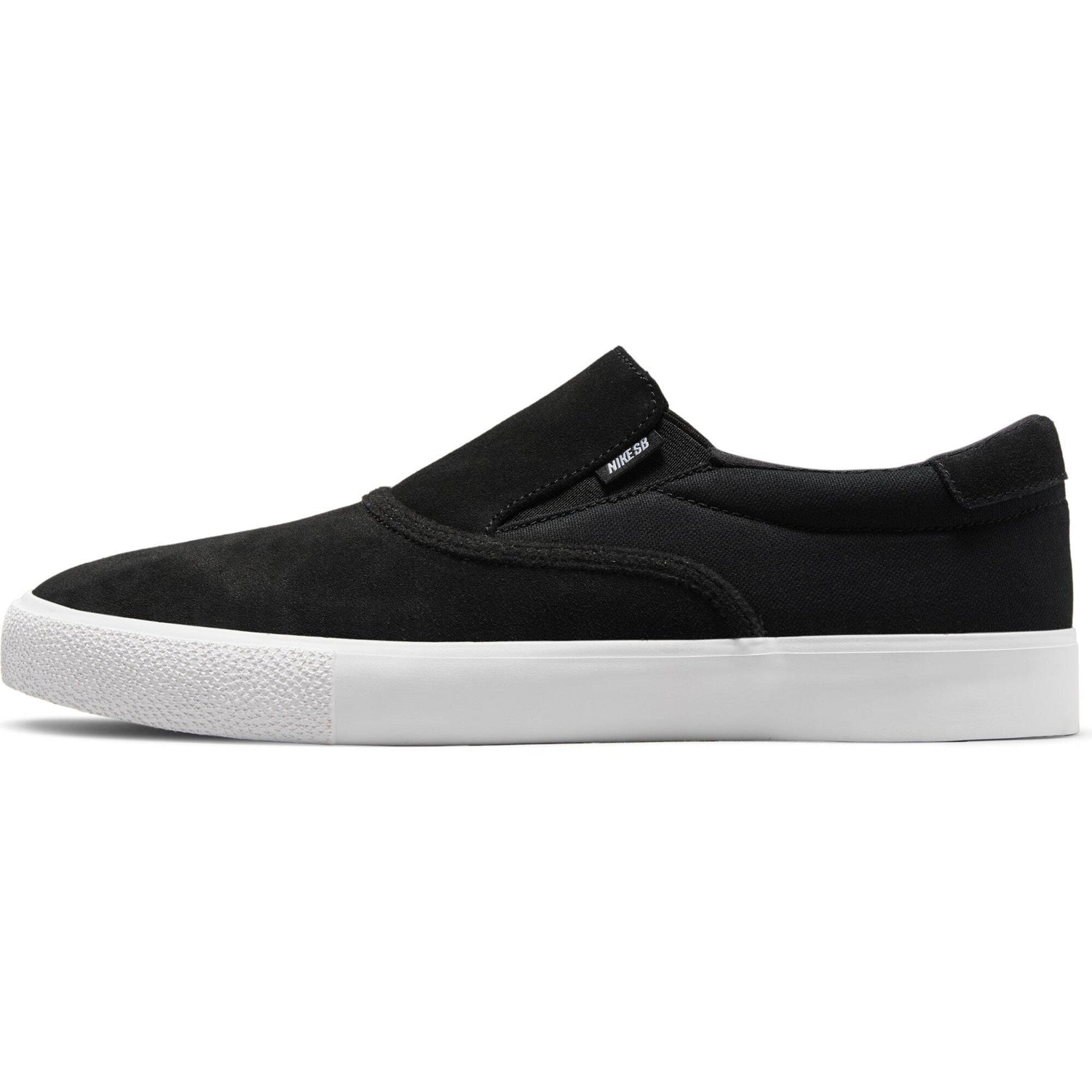 Nike SB Zoom Verona Slip Skate Shoes - Black/White-Black