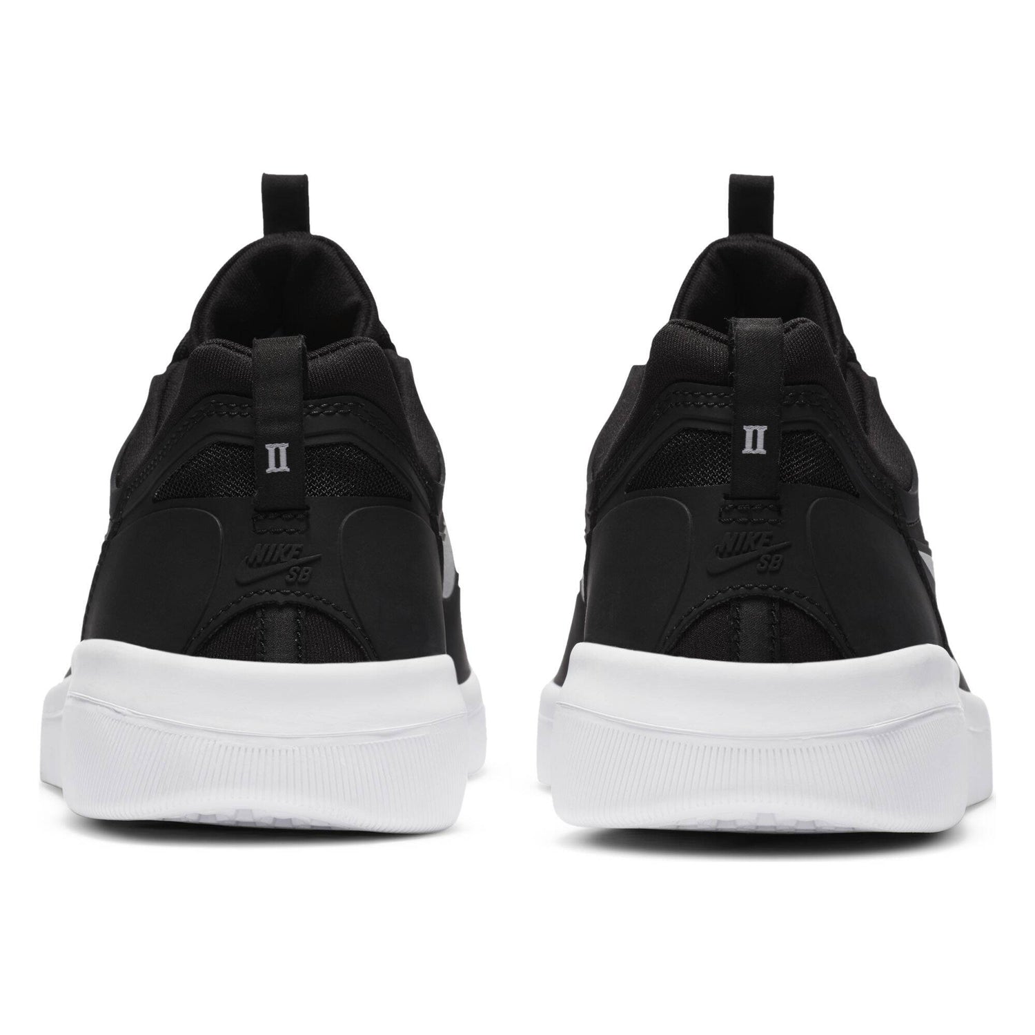 Nike SB Nyjah Free 2 Skate Shoes - Black/White-Black-Black