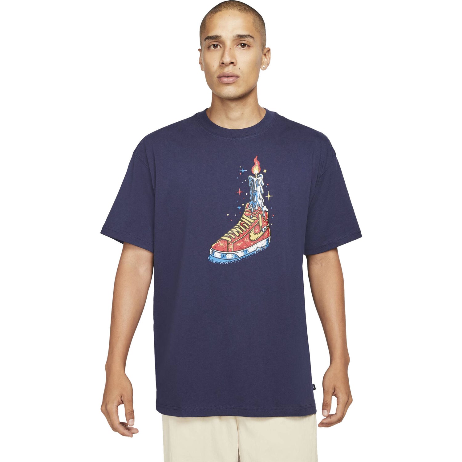 Nike SB Waxed T Shirt - Midnight Navy