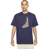 Nike SB Waxed T Shirt - Midnight Navy