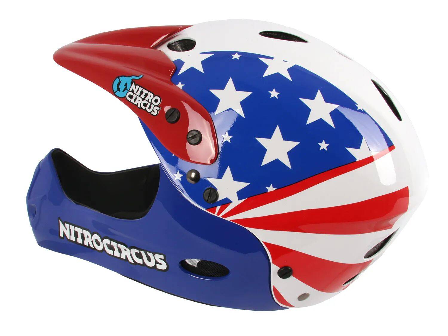 Nitro Circus H12 - Stars & Stripes Full Face Helmet - Red/White