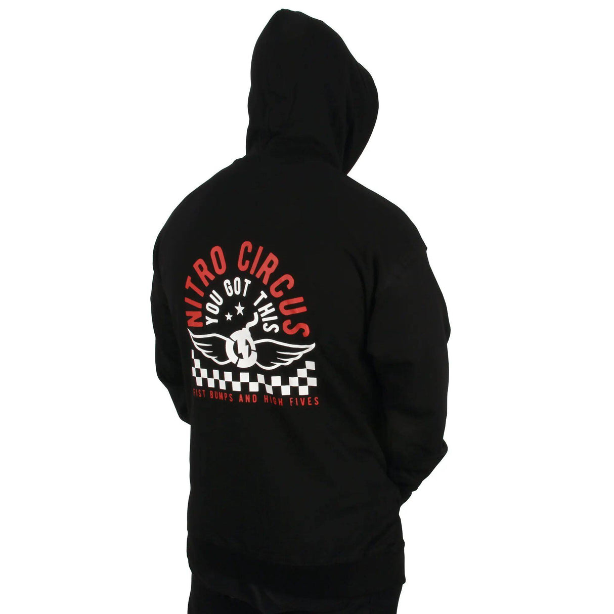 Nitro Circus You Got This Checkered Hoodie - Black