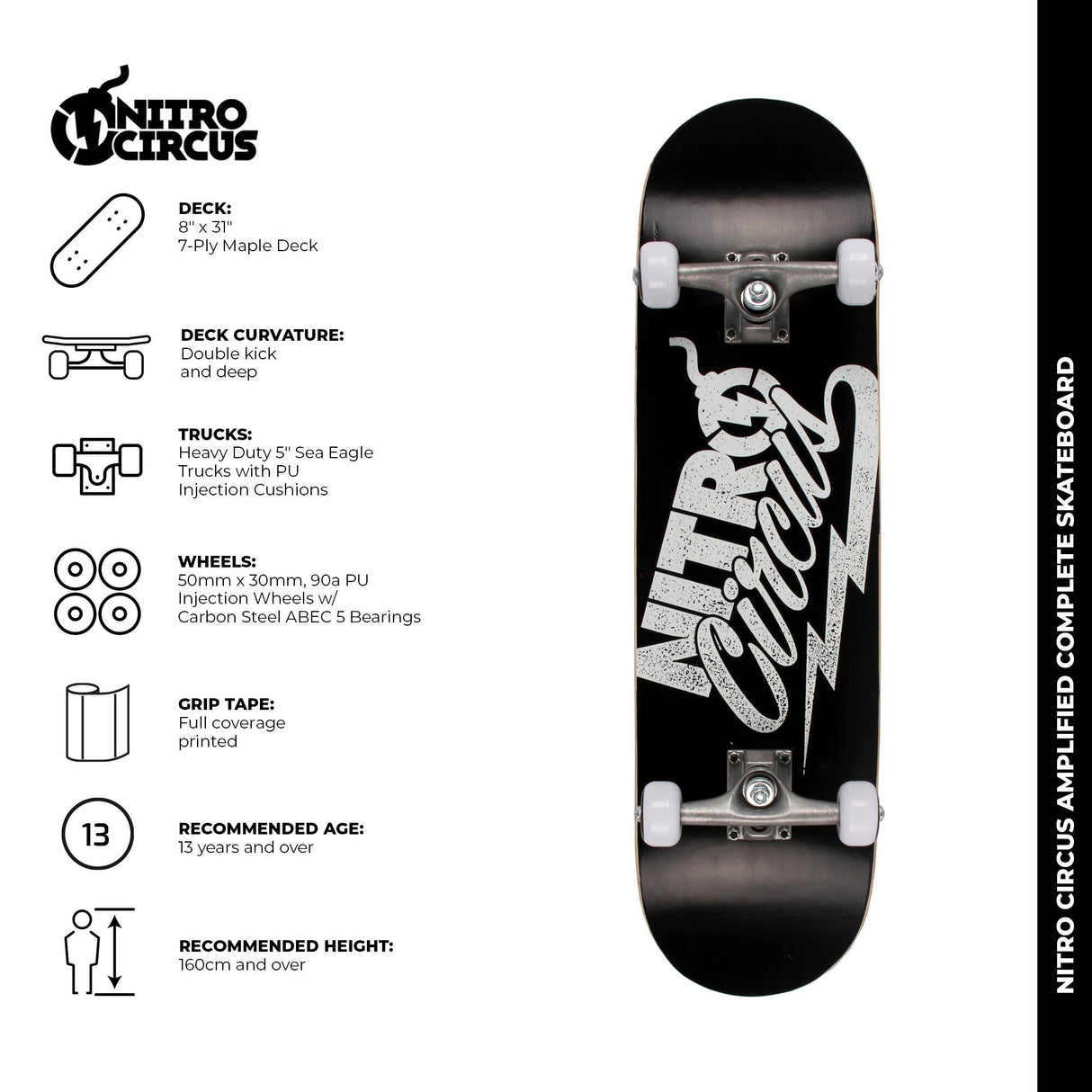 Nitro Circus Complete Skateboard 8" - Amplified