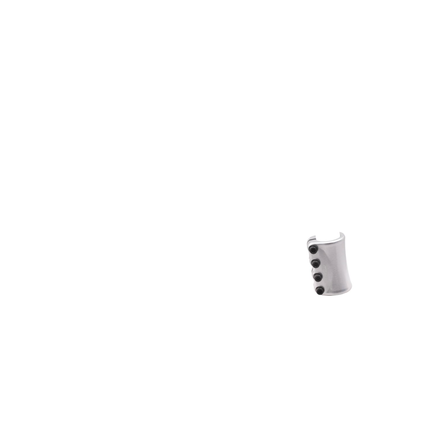 North Profile SCS Scooter Clamp - Matte Silver