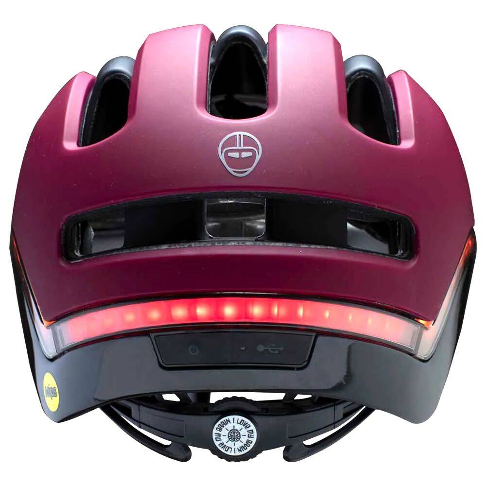 Nutcase Vio MIPS LED Helmet - Cabernet Matte