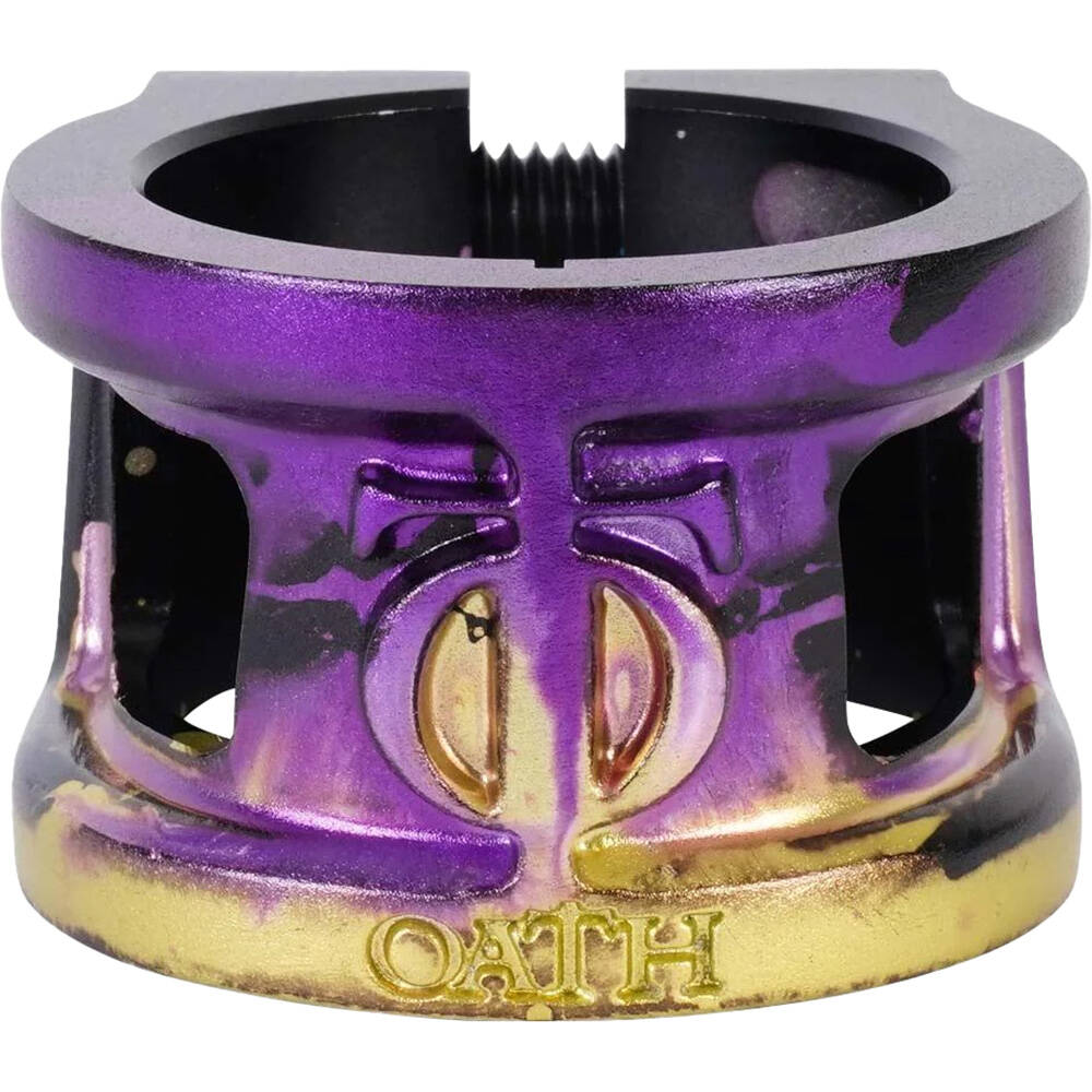 Oath Cage V2 HIC/IHC Scooter Collar Clamp - Black/Purple/Yellow