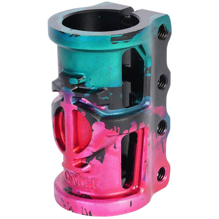 Oath Cage V2 SCS Scooter Clamp - Green/Pink Black