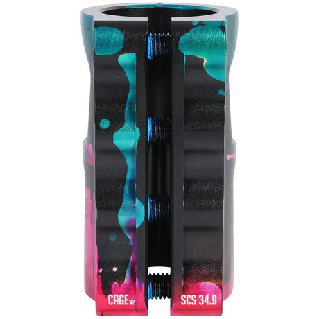 Oath Cage V2 SCS Scooter Clamp - Green/Pink Black