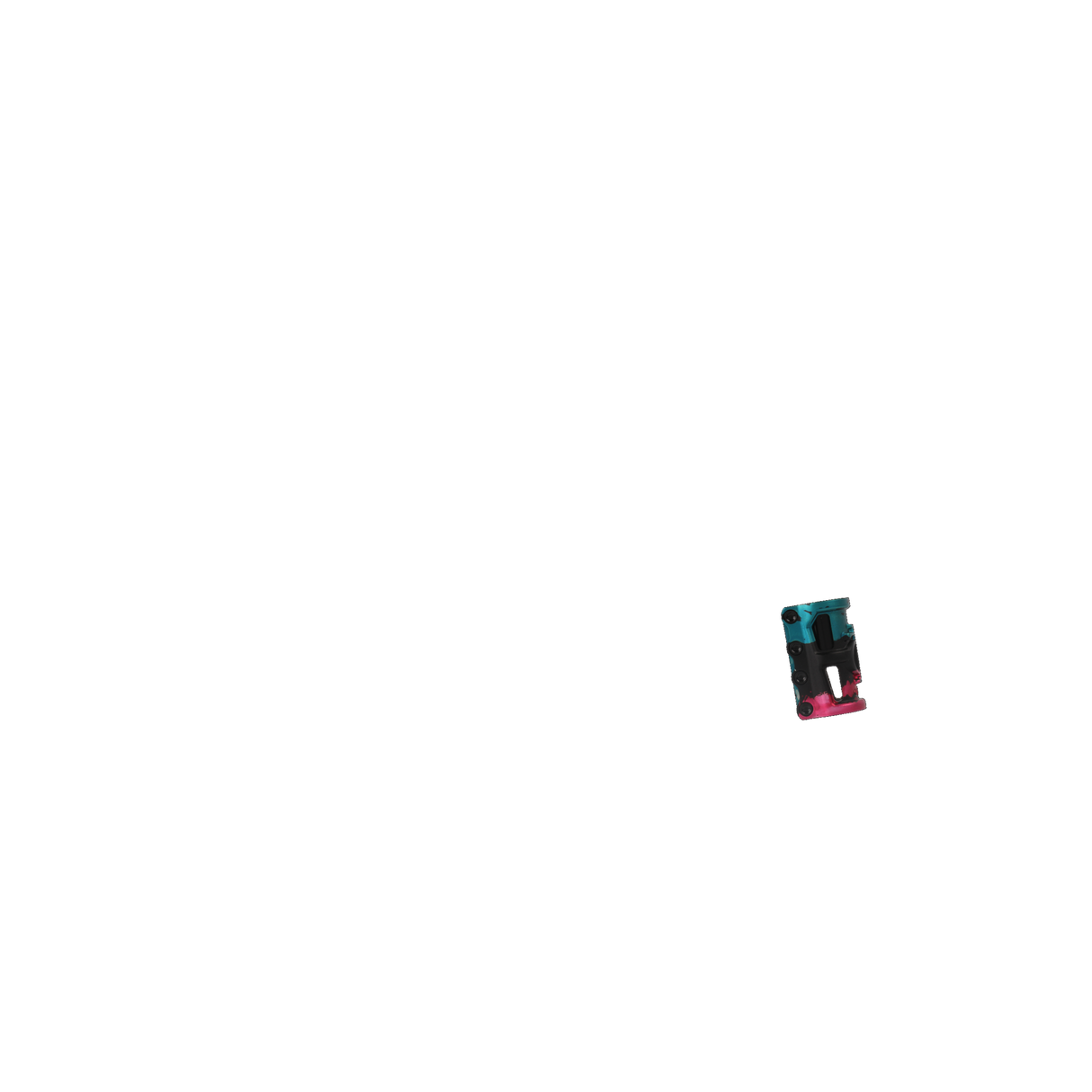 Oath Cage V2 SCS Scooter Clamp - Green/Pink Black