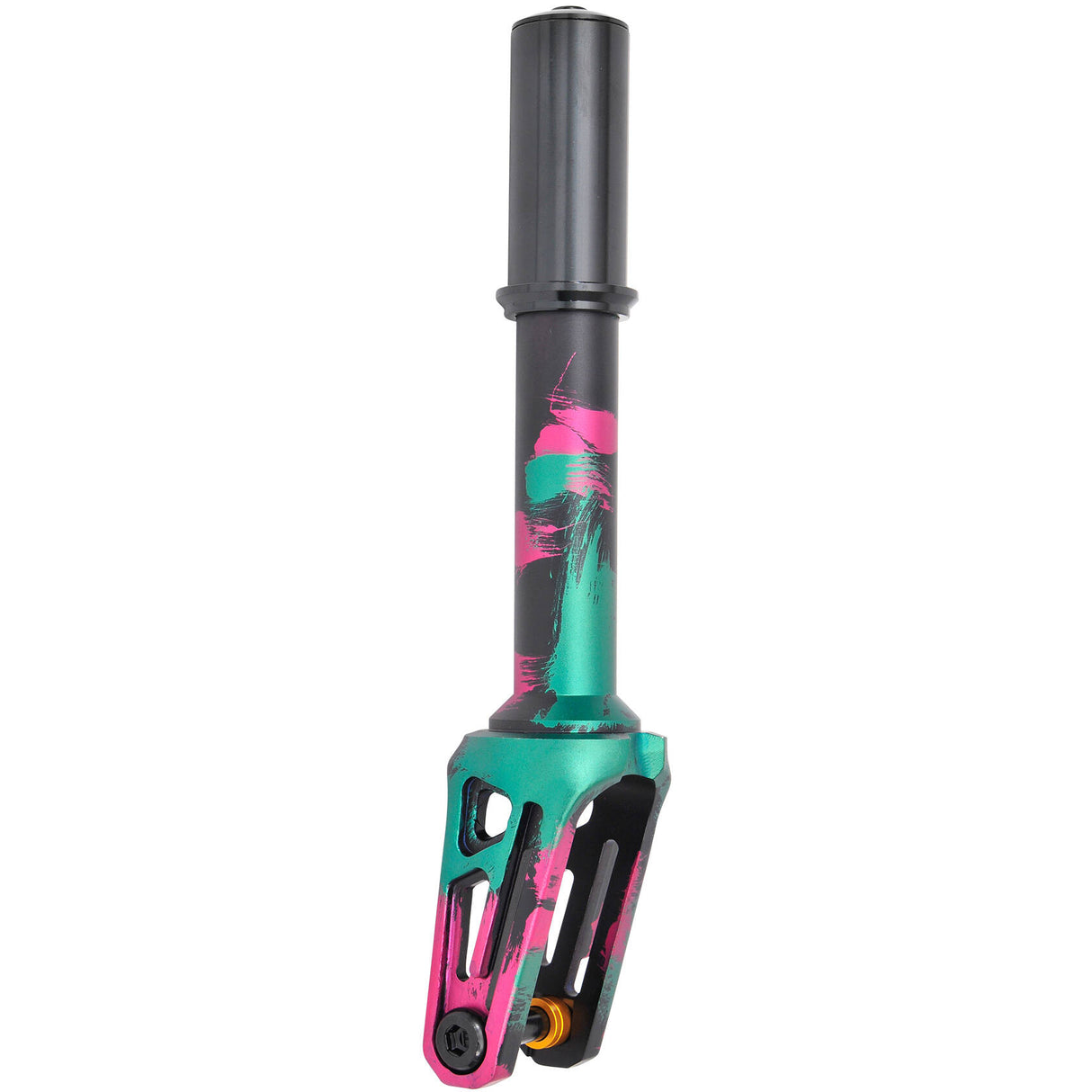 Oath Shadow IHC Scooter Forks - Green/Pink Balck