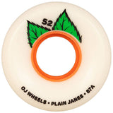 OJ Plain Jane Keyframe 87a Skateboard Wheels - White 52mm (Pack of 4)
