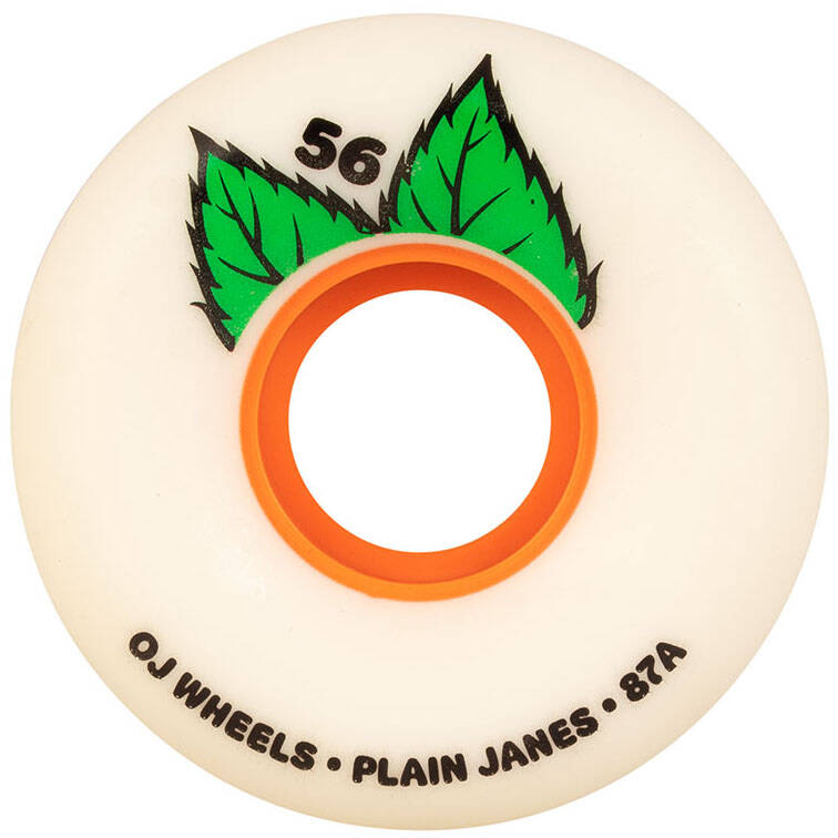 OJ Plain Jane Keyframe 87a Skateboard Wheels - White 56mm (Pack of 4)