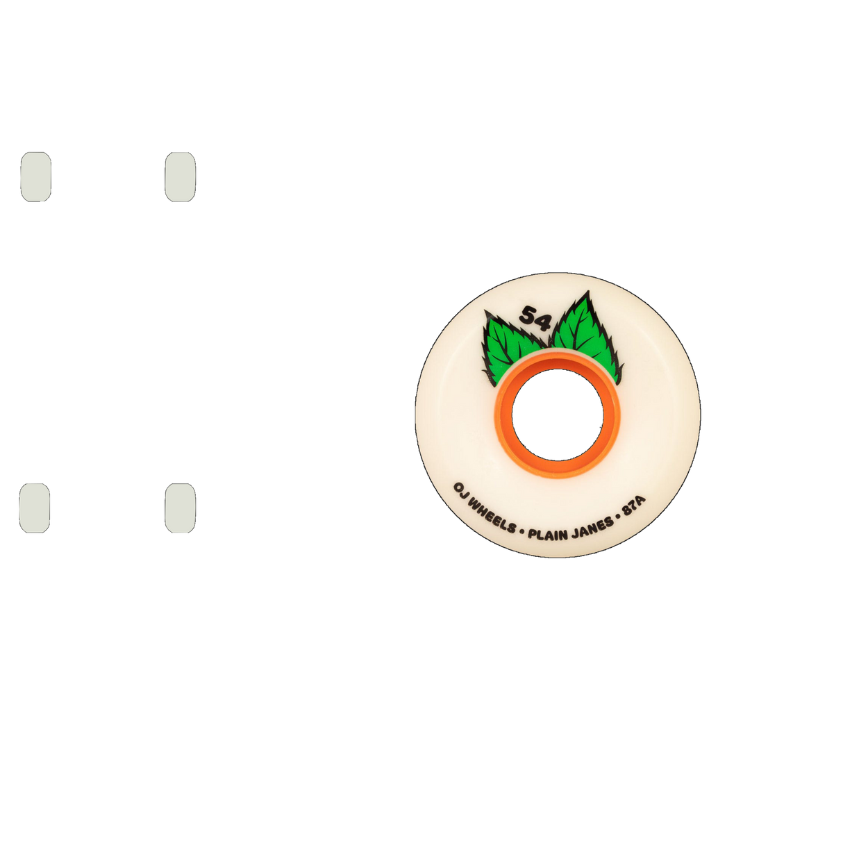 OJ Plain Jane Keyframe 87a Skateboard Wheels - White 56mm (Pack of 4)