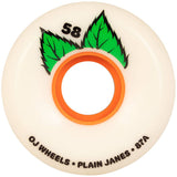 OJ Plain Jane Keyframe 87a Skateboard Wheels - White 58mm (Pack of 4)