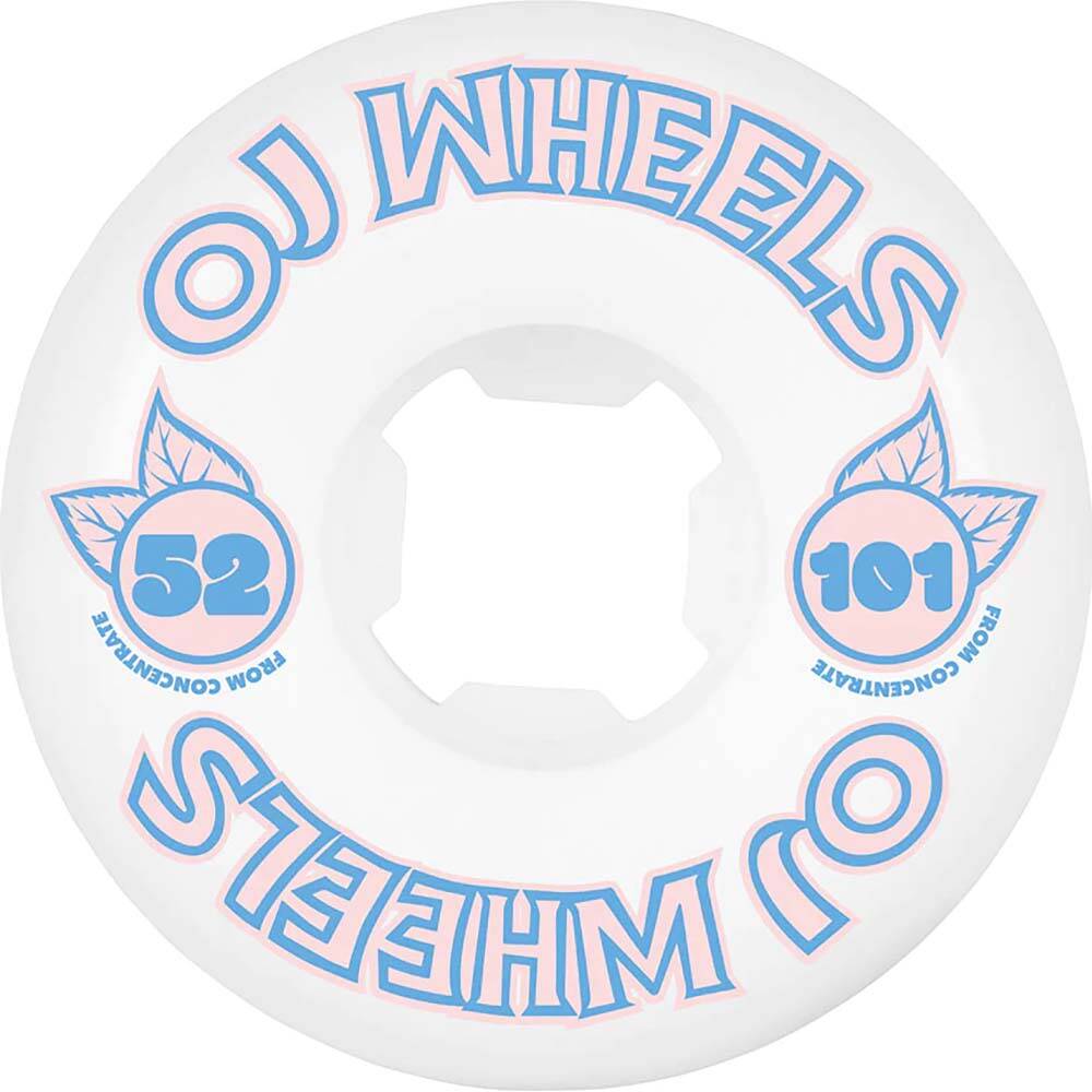OJ From Concentrate Hardline Skateboard Wheels - White 52mm