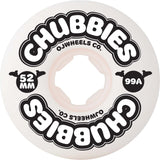 OJ Chubbies Skateboard Wheels - White 52mm