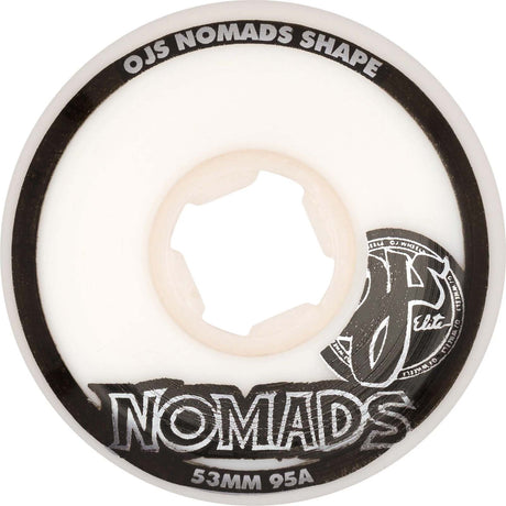OJ Elite Nomads 95A Skateboard Wheels - Black/White 53mm