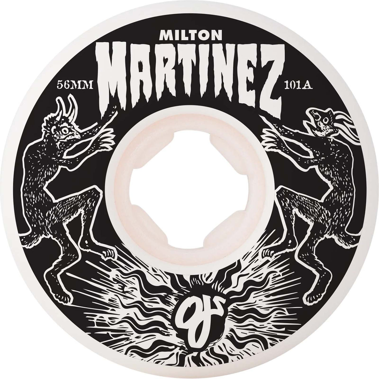 OJ Martinez Elite Criaturas Chubbies Skateboard Wheels - White 56mm