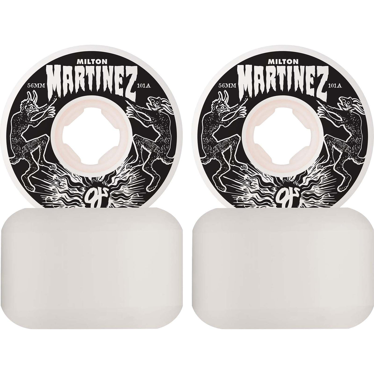 OJ Martinez Elite Criaturas Chubbies Skateboard Wheels - White 56mm