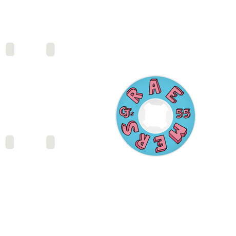 OJ Raemers Foundation Skateboard Wheels - Pink/Blue 55mm