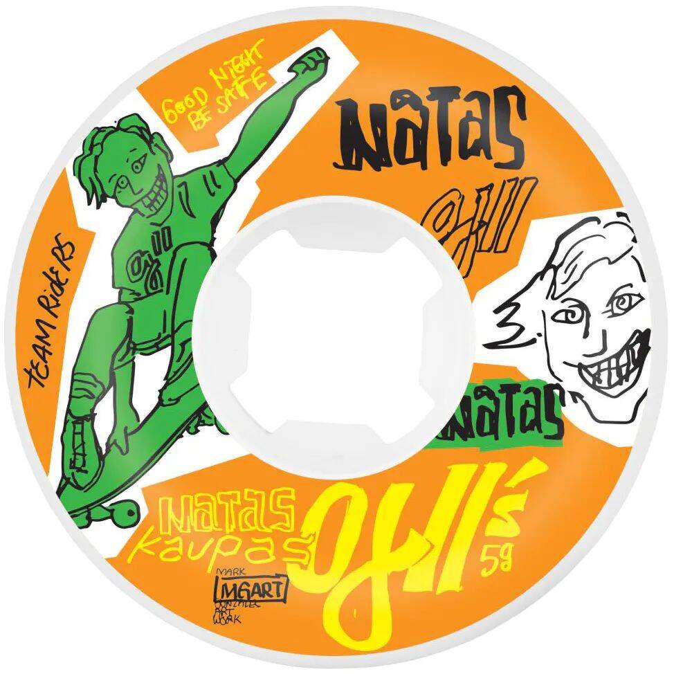 OJ Natas Kaupas 2 Original Hardline 95a Skateboard Wheels - Orange 58mm