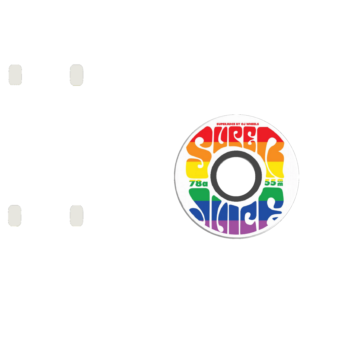 OJ Mini Super Juice 78a Skateboard Wheels - Rainbow 55mm
