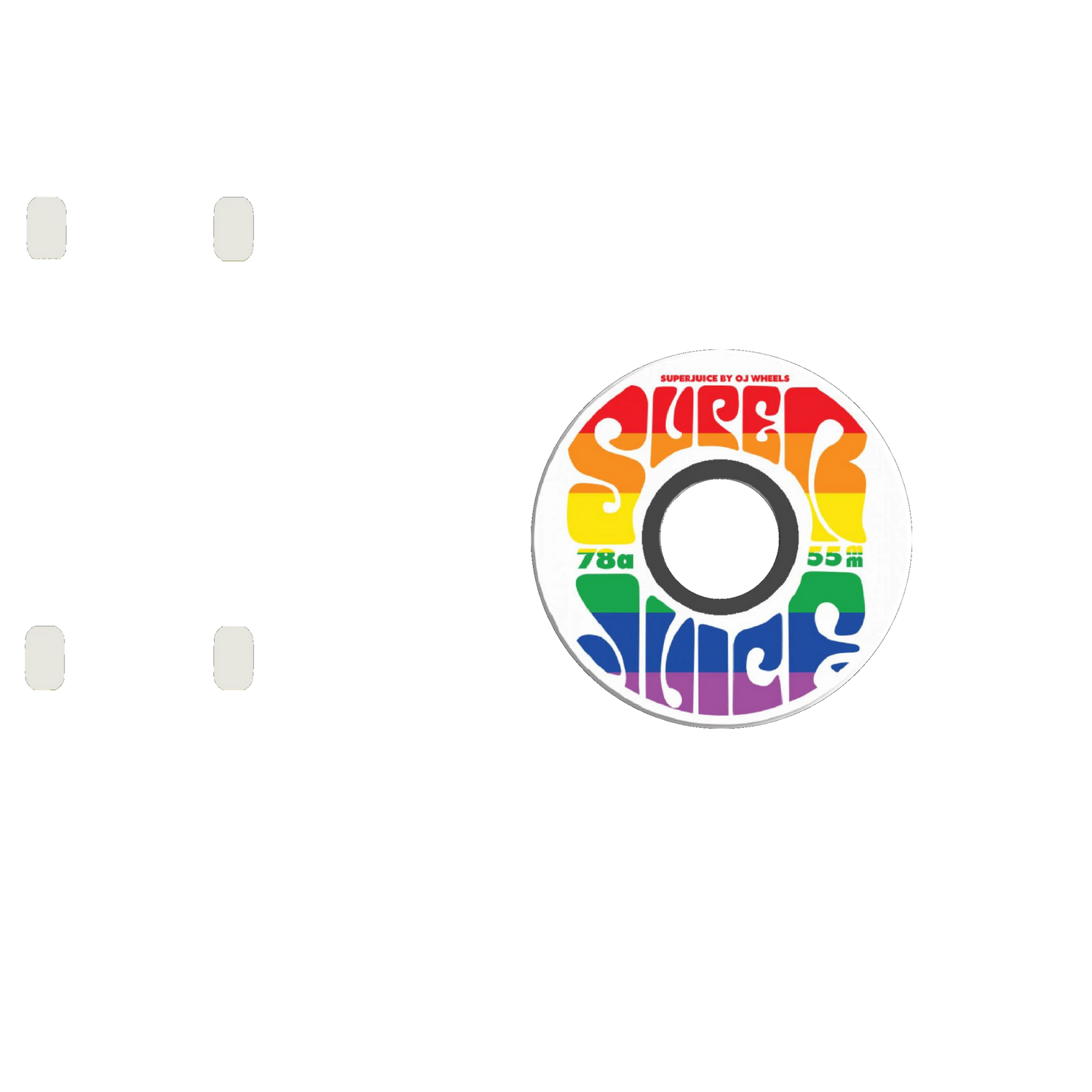 OJ Mini Super Juice 78a Skateboard Wheels - Rainbow 55mm