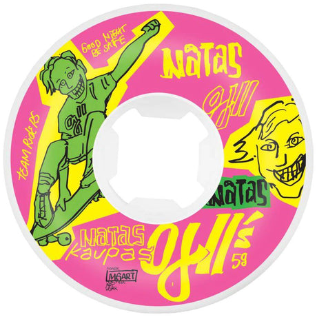 OJ Natas Kaupas 2 Original Hardline 95a Skateboard Wheels - Neon 58mm