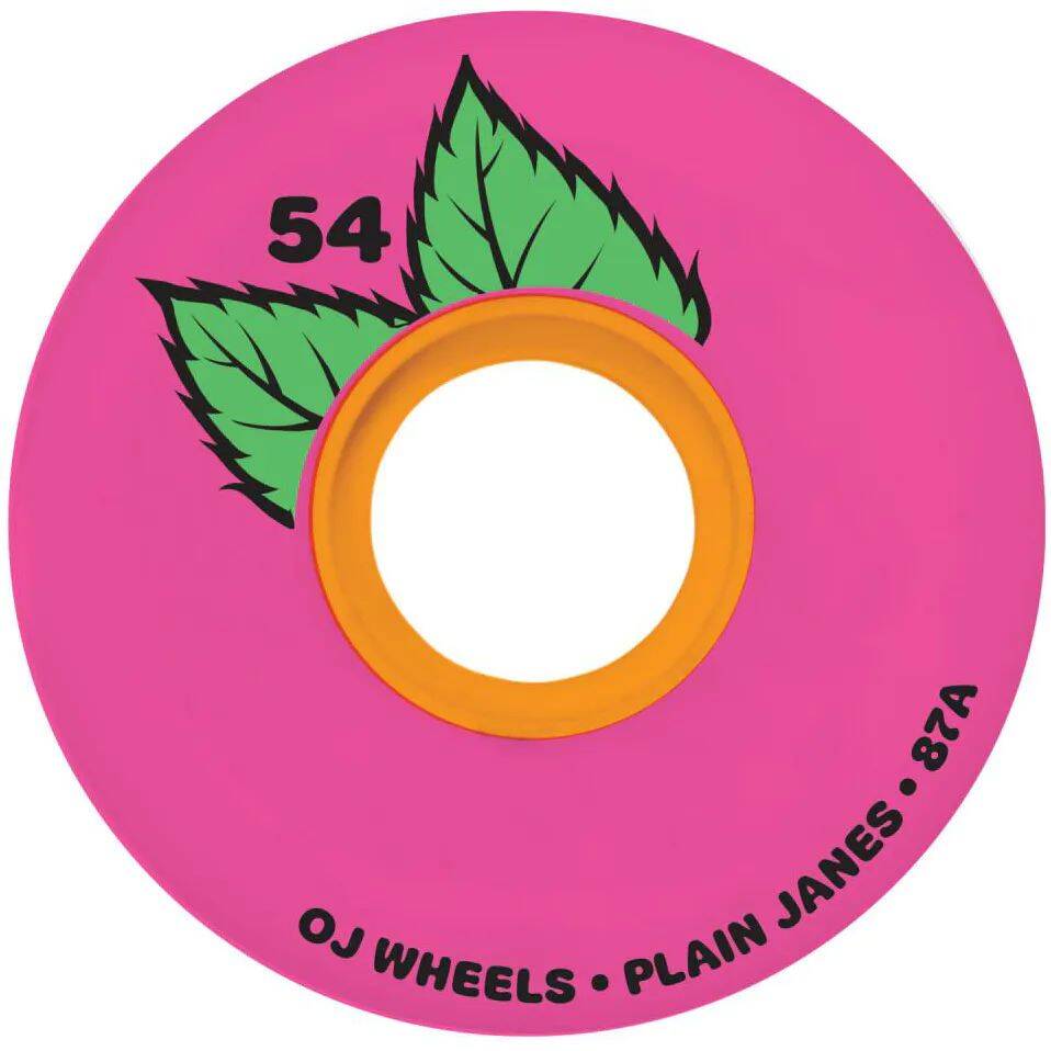 OJ Plain Jane Keyframe 87a Skateboard Wheels - Pink 54mm