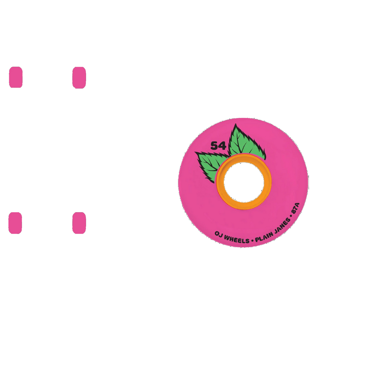 OJ Plain Jane Keyframe 87a Skateboard Wheels - Pink 54mm