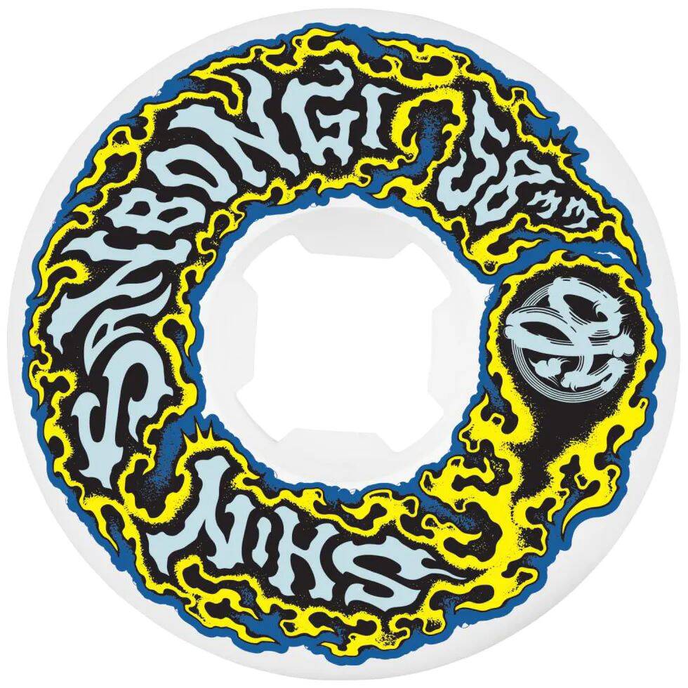 OJ Shin Sangbongi Original Mini Combo 99a Skateboard Wheels - Blue/Yellow 58mm
