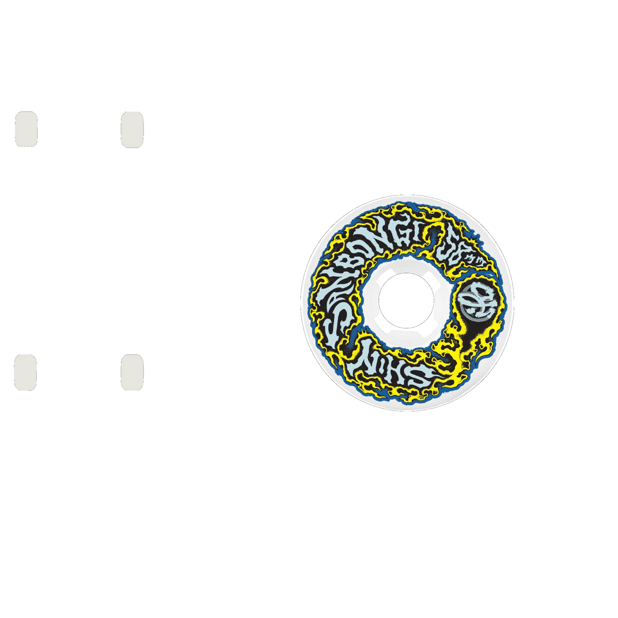 OJ Shin Sangbongi Original Mini Combo 99a Skateboard Wheels - Blue/Yellow 58mm